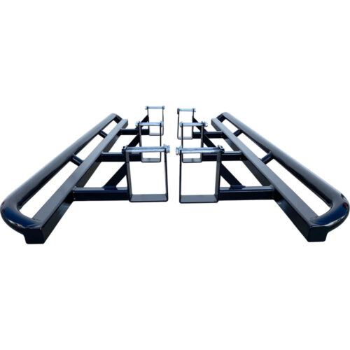 Toyota Hilux N80 ANGLED Rock Sliders / Side Steps – Powdercoated (SUPPLIED & FITTED IN STORE ONLY)